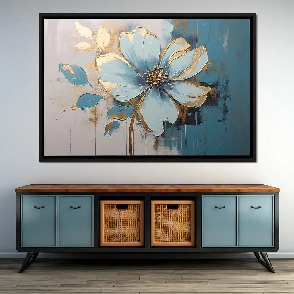 Beautiful Turquoise Gold Flower