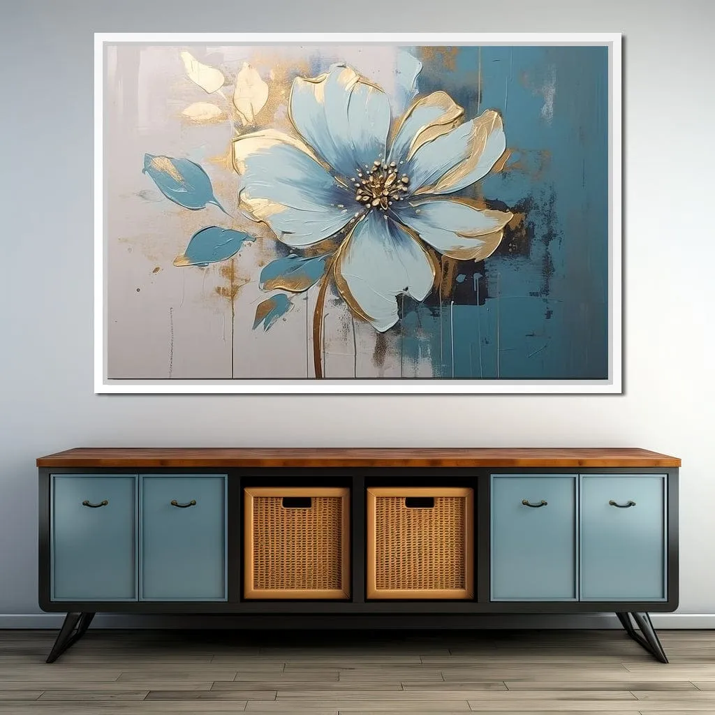 Beautiful Turquoise Gold Flower
