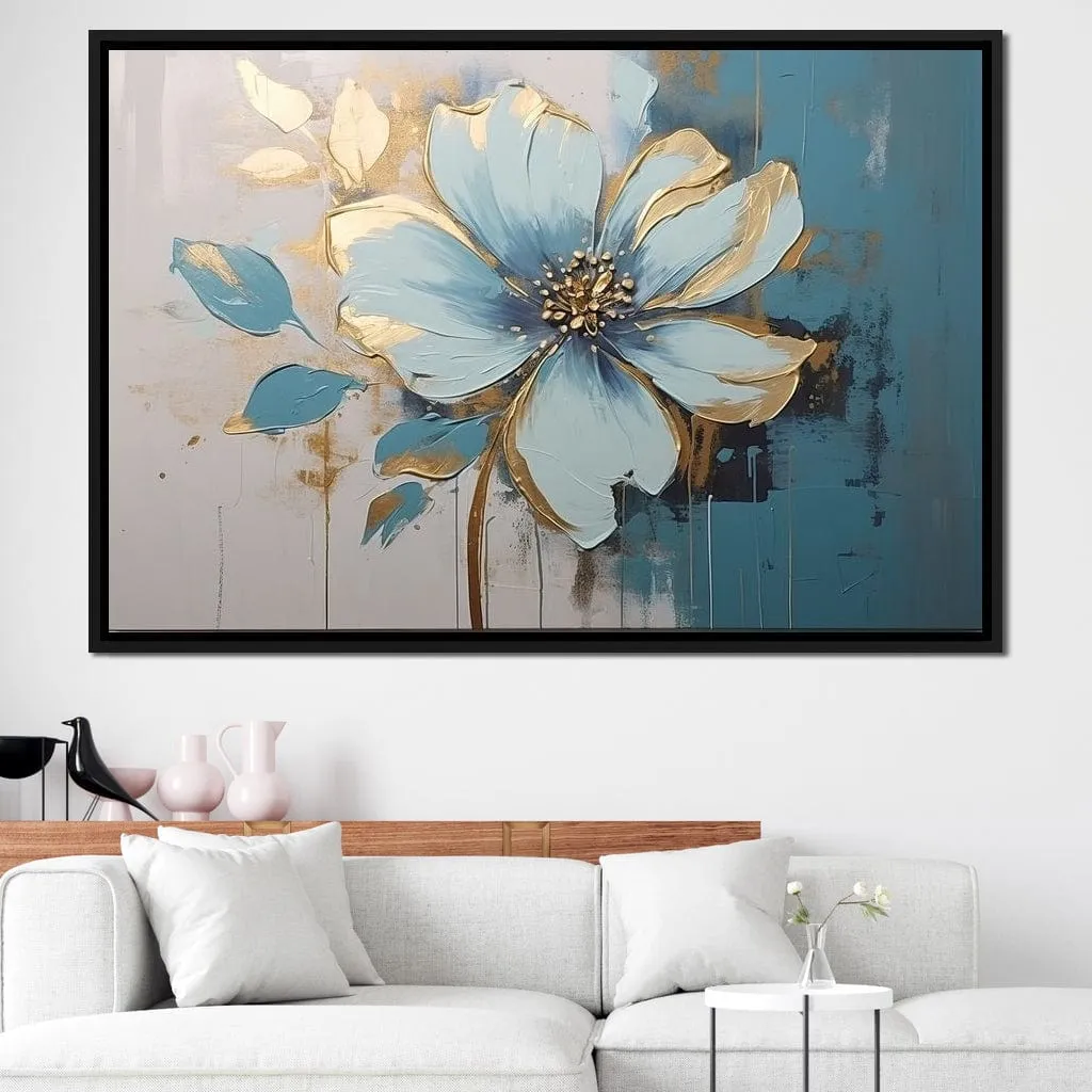 Beautiful Turquoise Gold Flower
