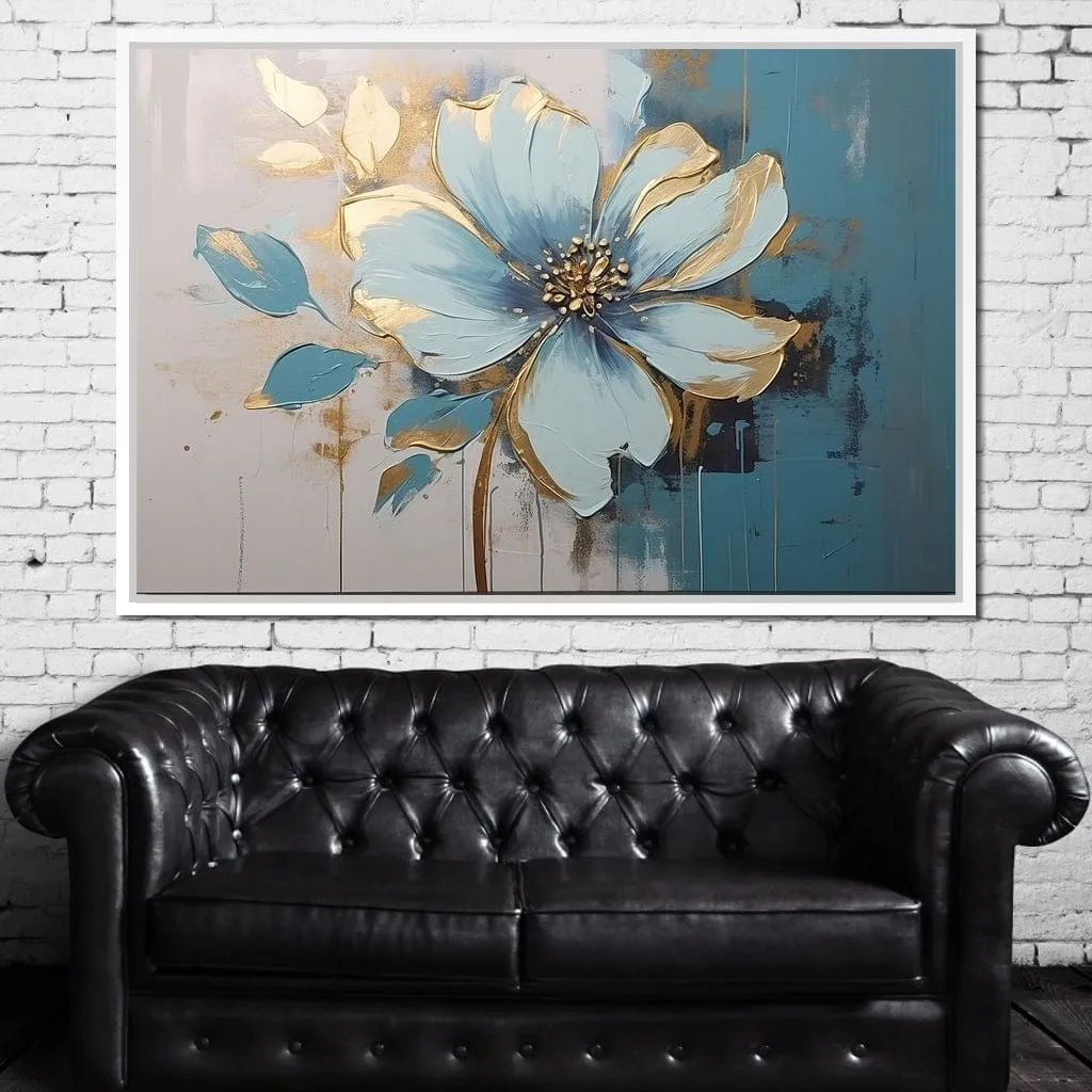 Beautiful Turquoise Gold Flower