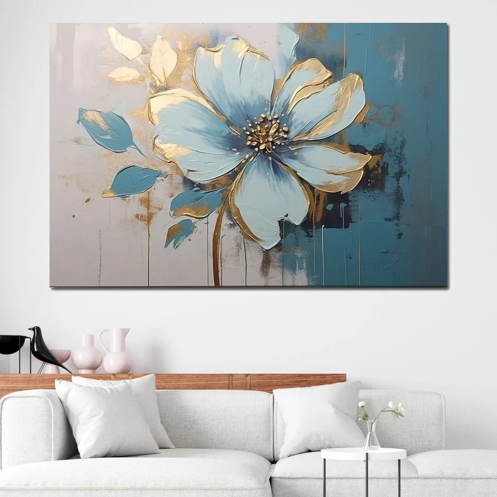 Beautiful Turquoise Gold Flower