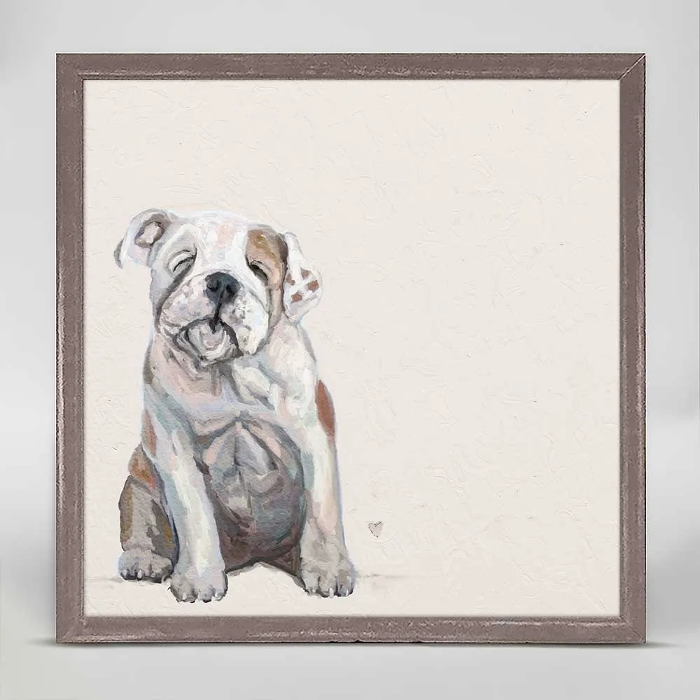Best Friend - Baby Bulldog Mini Framed Canvas
