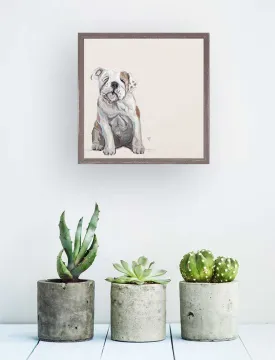Best Friend - Baby Bulldog Mini Framed Canvas
