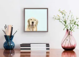 Best Friend - Blonde Retriever Mini Framed Canvas