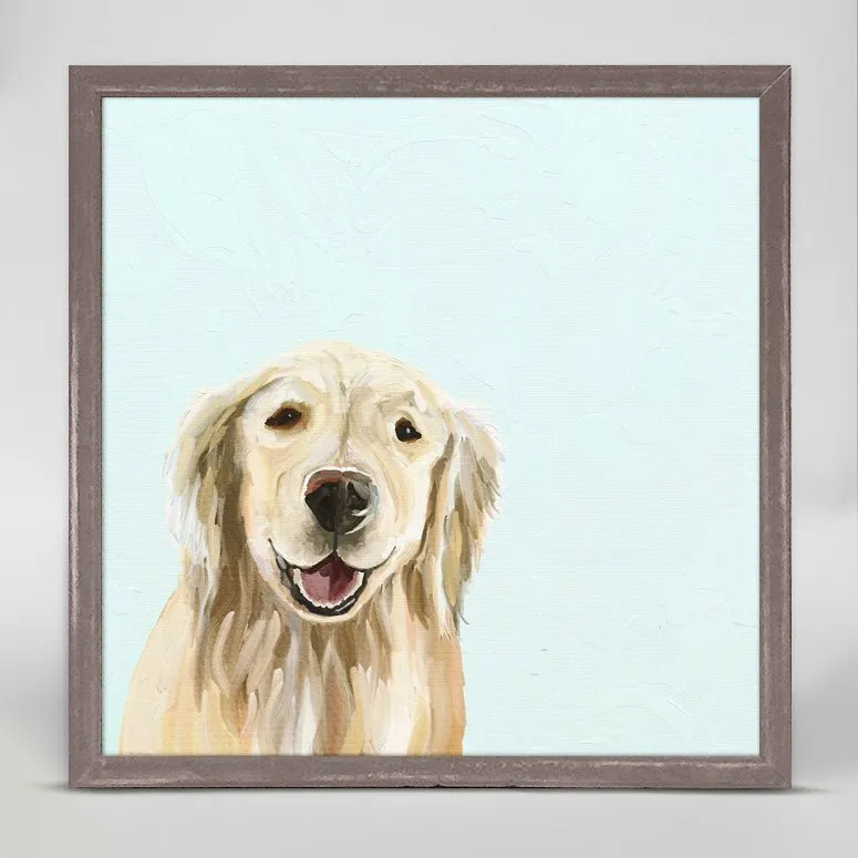 Best Friend - Blonde Retriever Mini Framed Canvas