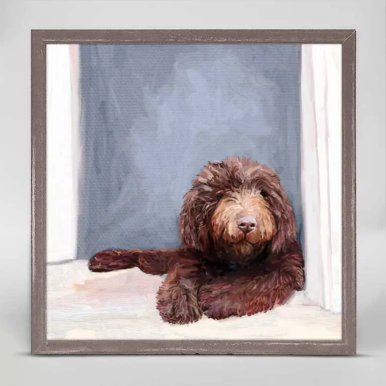 Best Friend - Chocolate Doodle Mini Framed Canvas