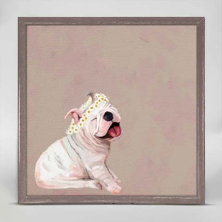 Best Friend - Daisy Pup Mini Framed Canvas