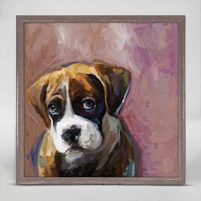 Best Friend - The Look Boxer Mini Framed Canvas