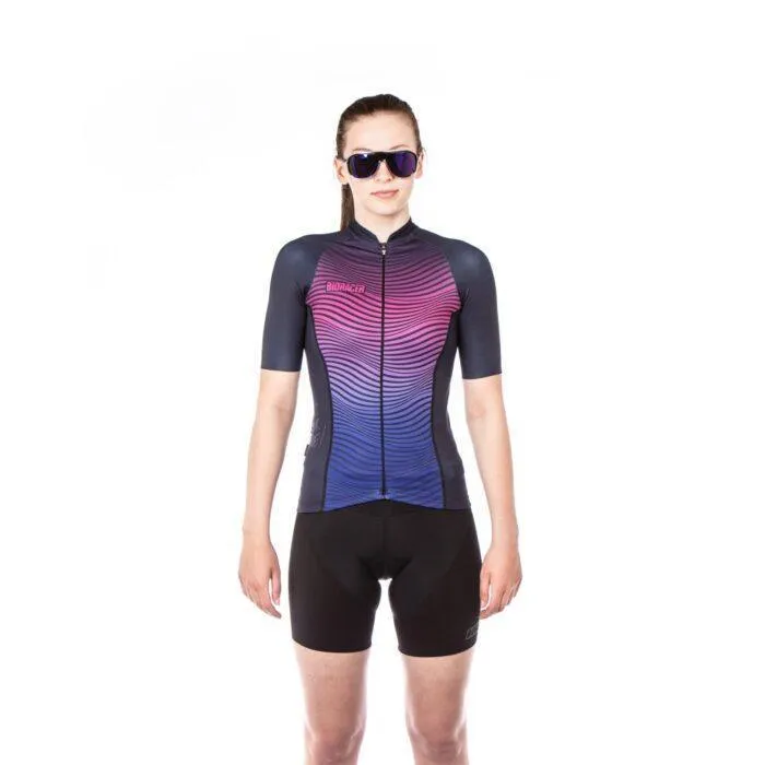 Bioracer Vesper Womens Cycling Jersey (Navy Pink)