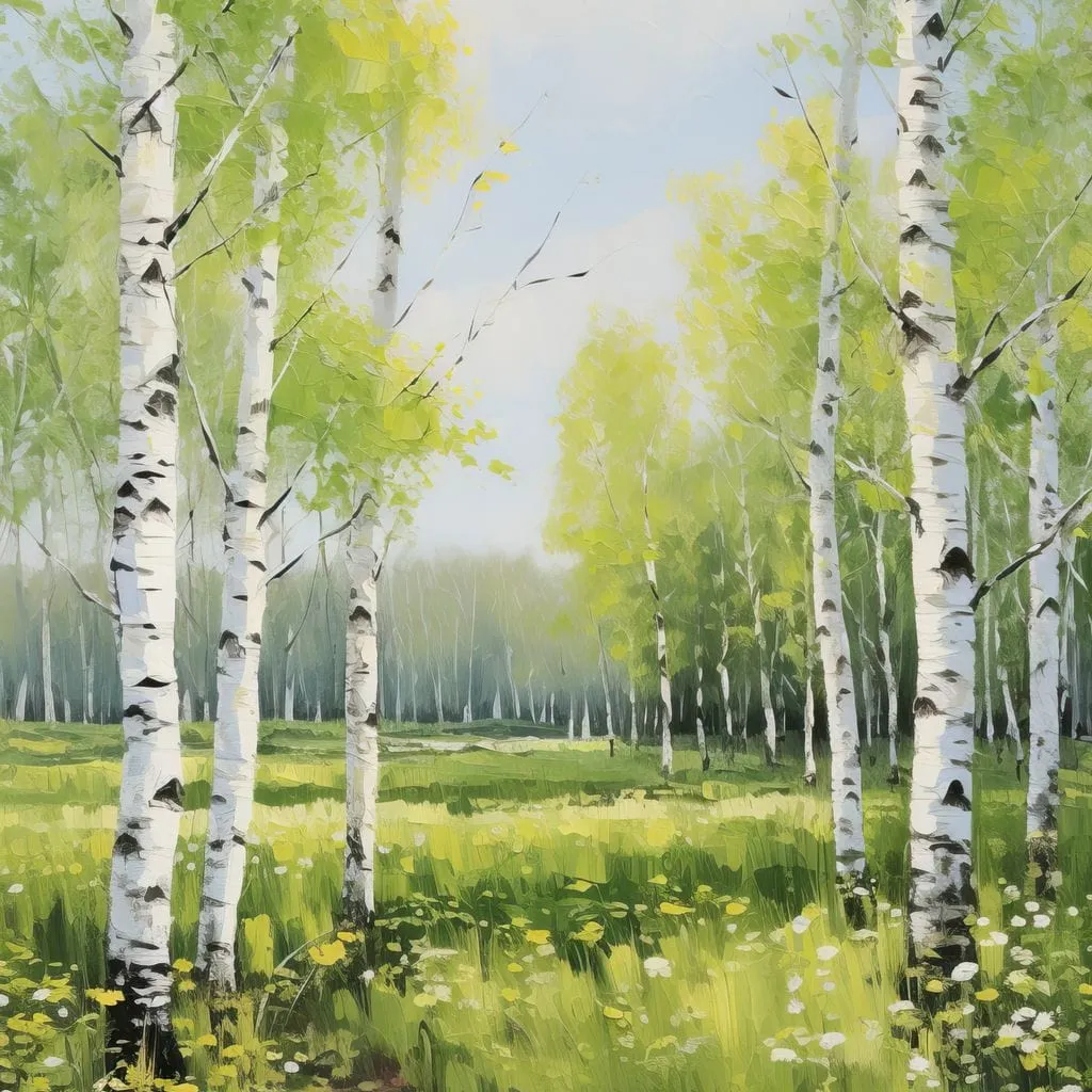Birch Forest Springtime