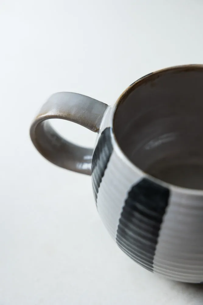 Black & White Stripe Cuddle Mug