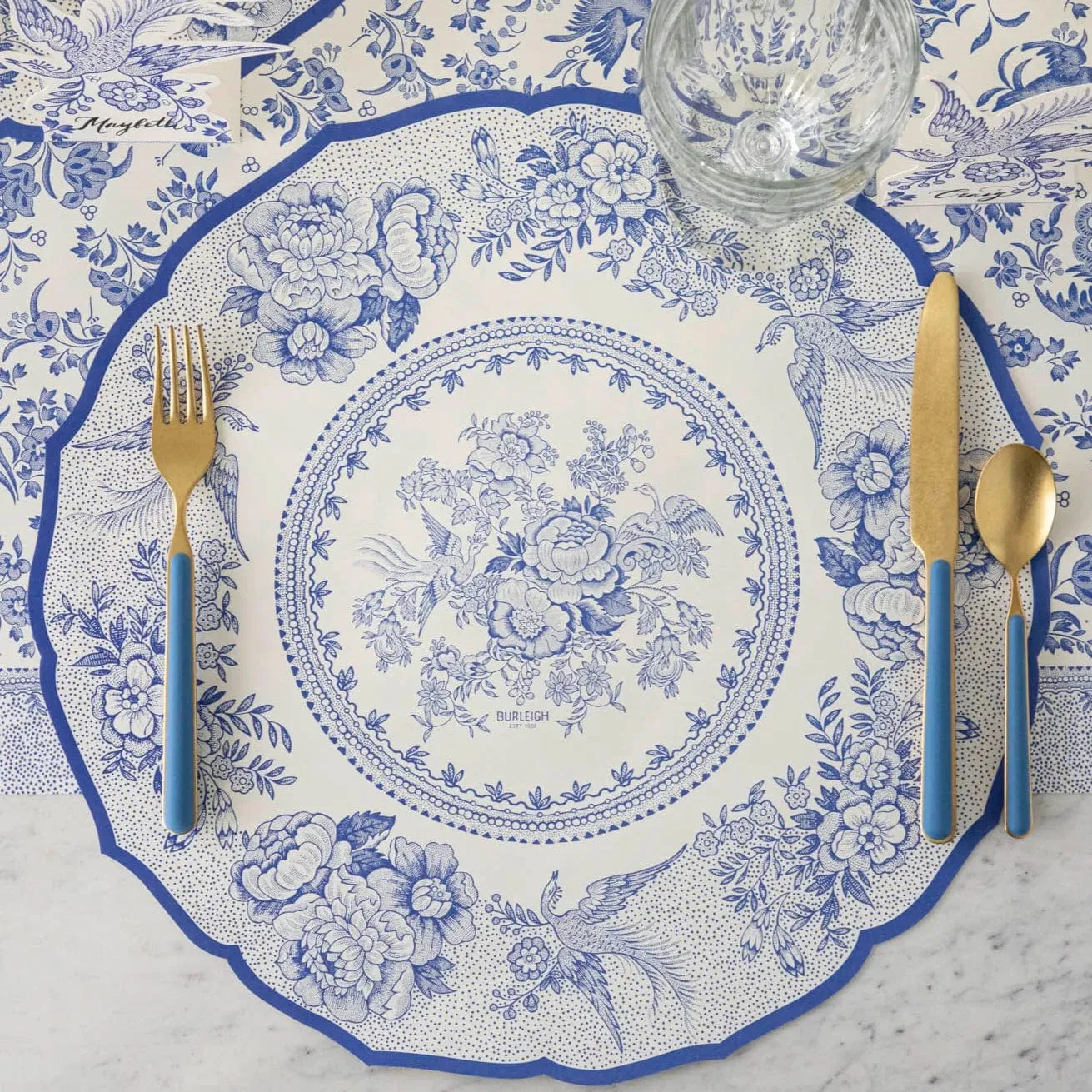 Blue Pheasants Diecut Placemats