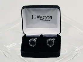 Boy's Cuff Links 16578 Silver/Black/Grey
