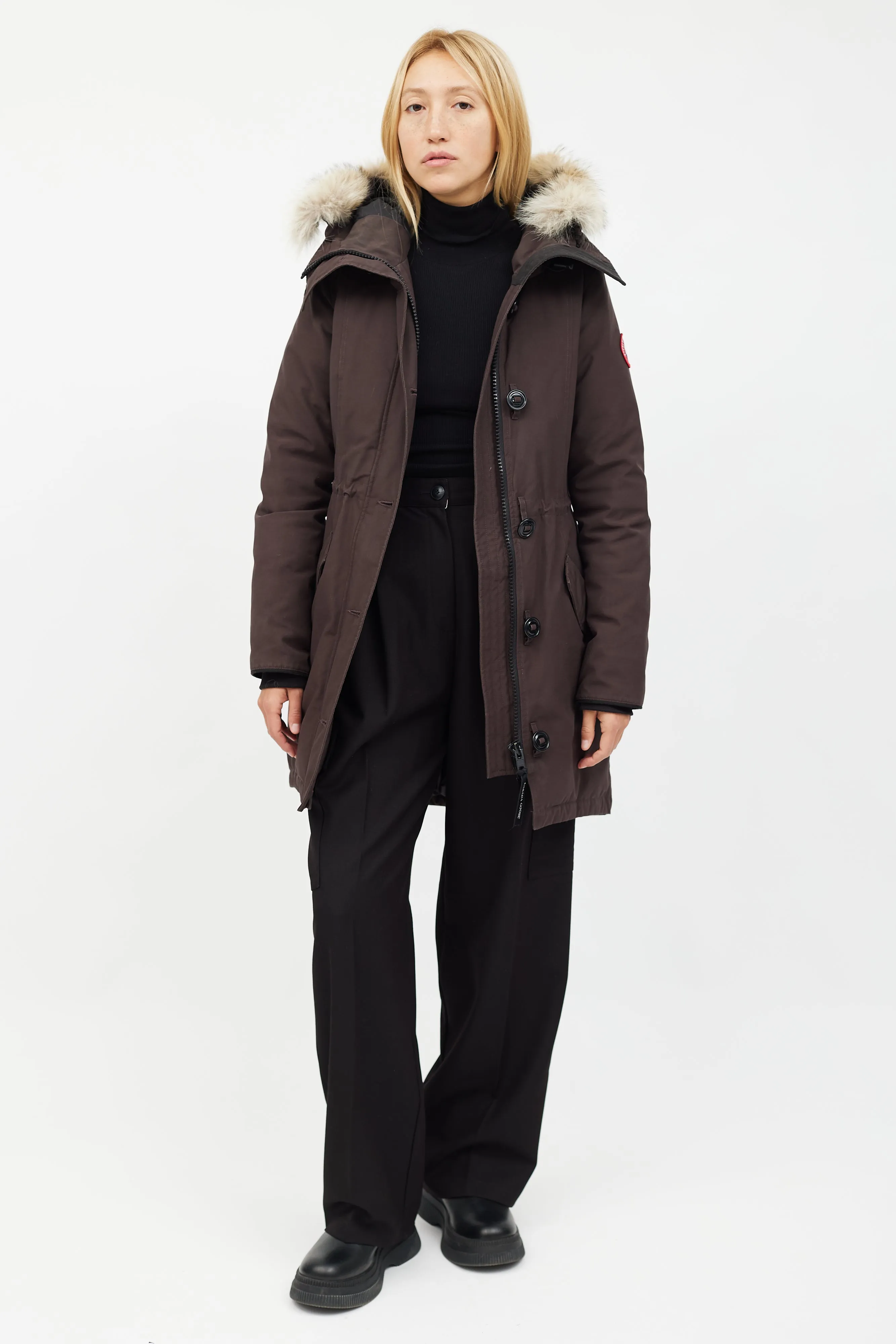 Brown Fur Hood Parka