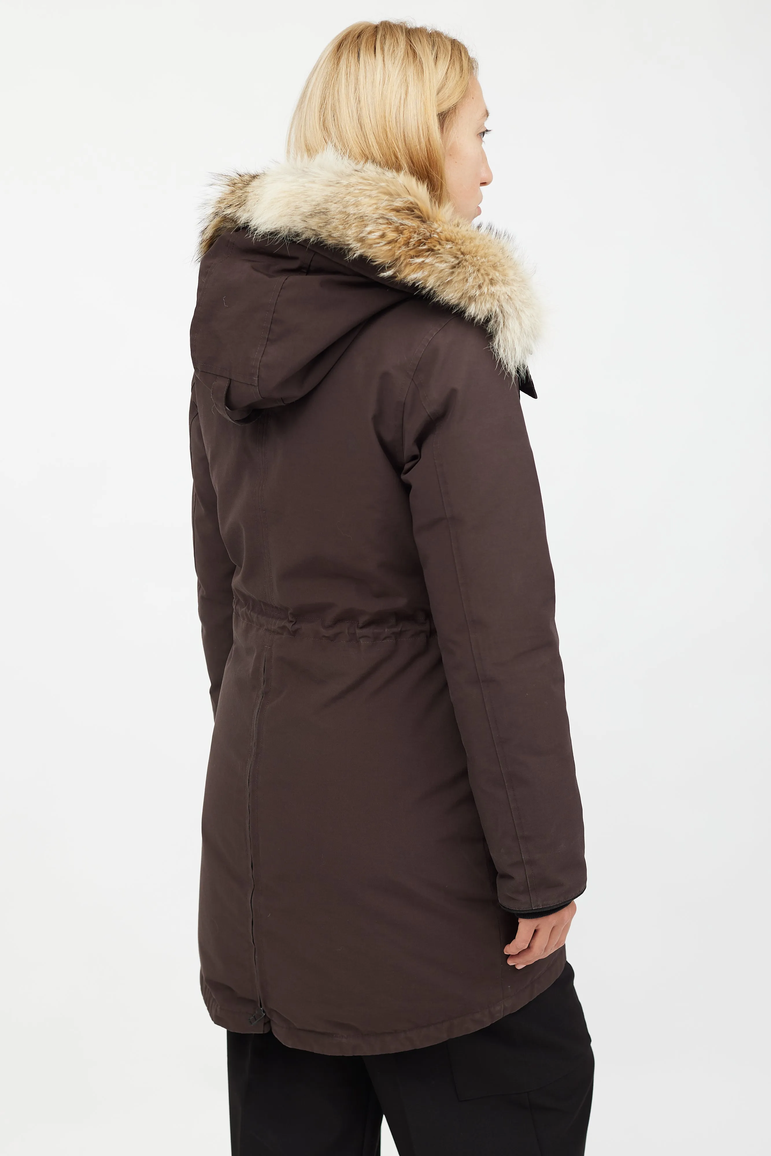 Brown Fur Hood Parka