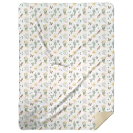 Cactus Blossom Plush Throw Blanket 60x80