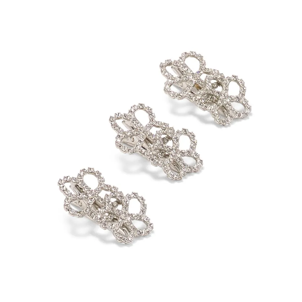 Camellia Crystal Clip Set