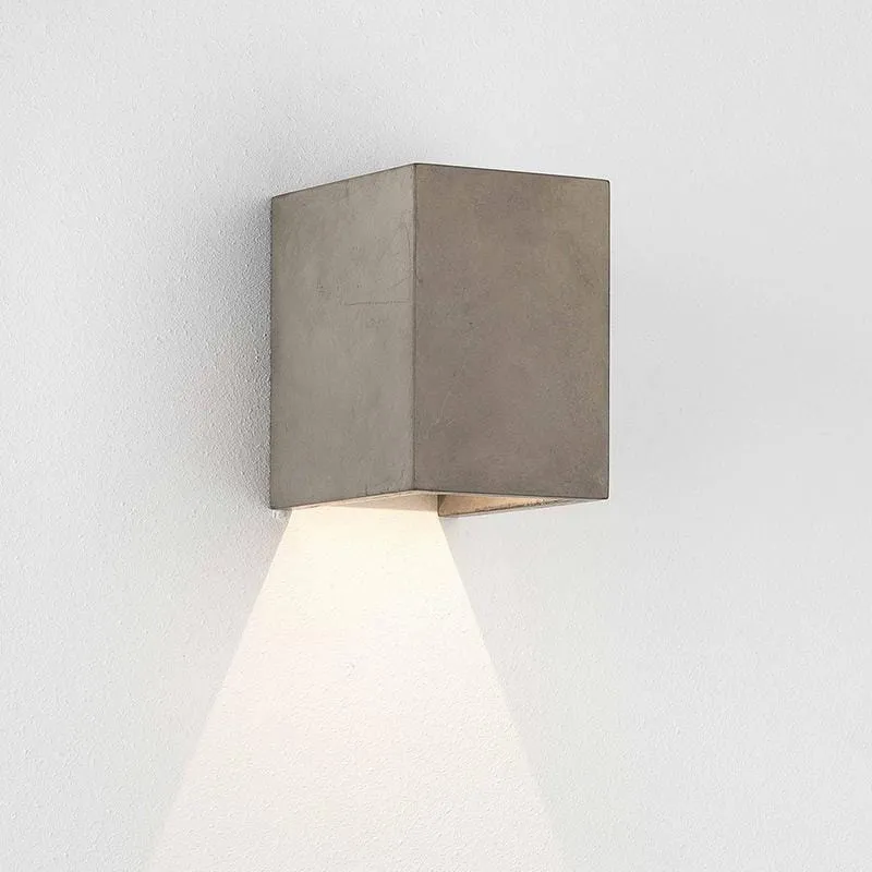 Concrete Cubic Modern Industrial Single Wall Light