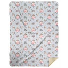 Country Boy Plush Throw Blanket 60x80