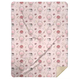 Country Girl Plush Throw Blanket 60x80
