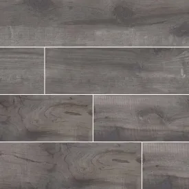 Country River Porcelain Collection Mist - 8"x48" Plank