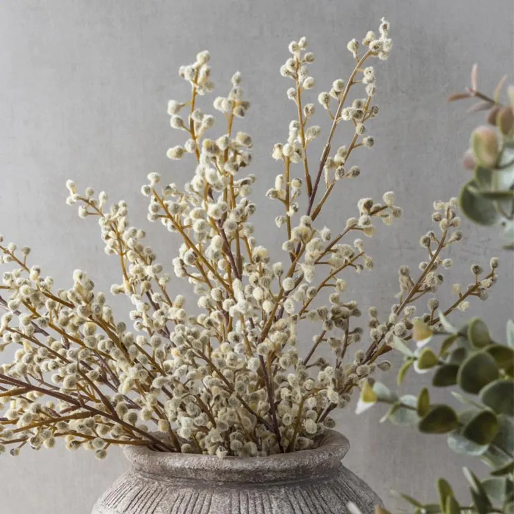 Cream Mimosa Faux Stem 48cm