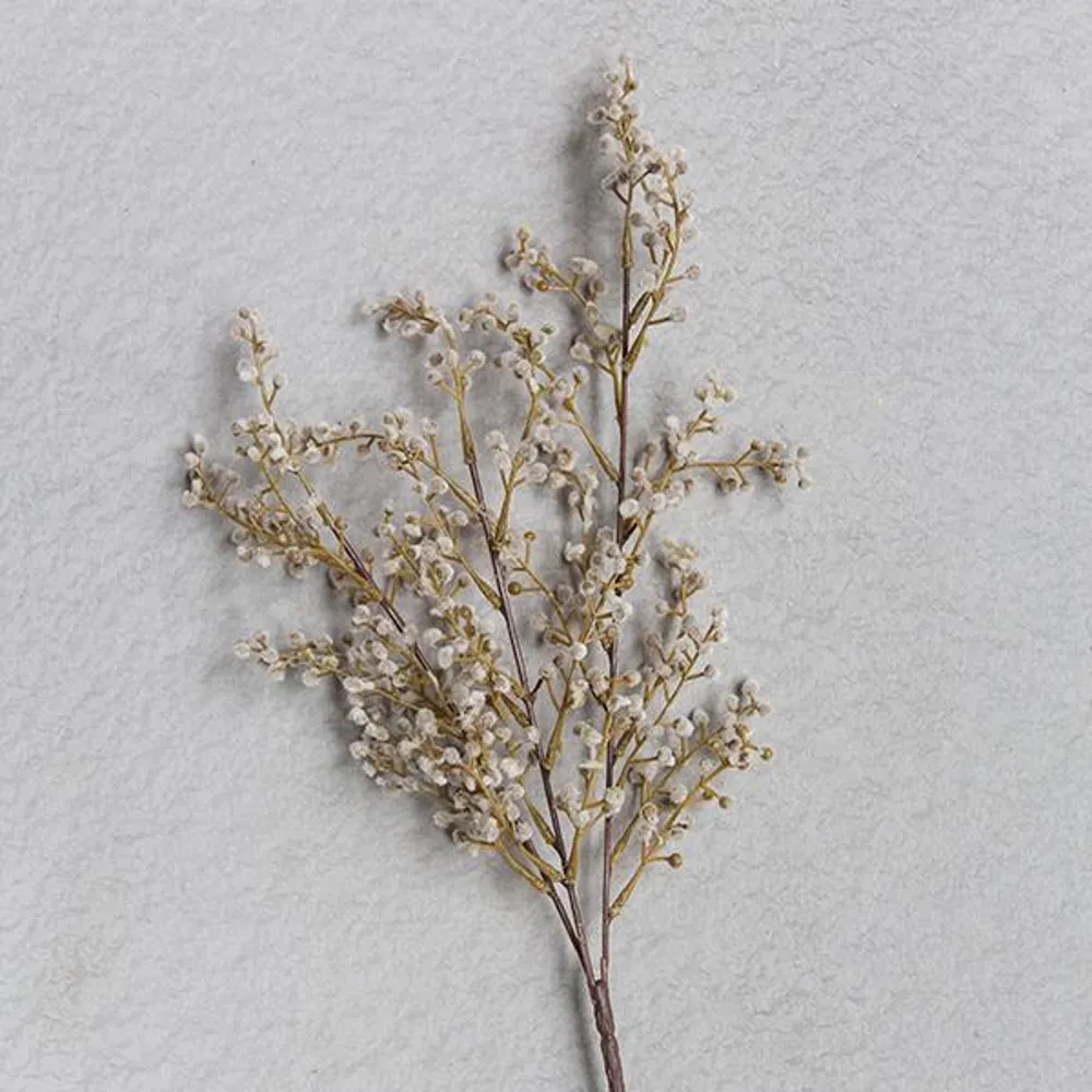 Cream Mimosa Faux Stem 48cm