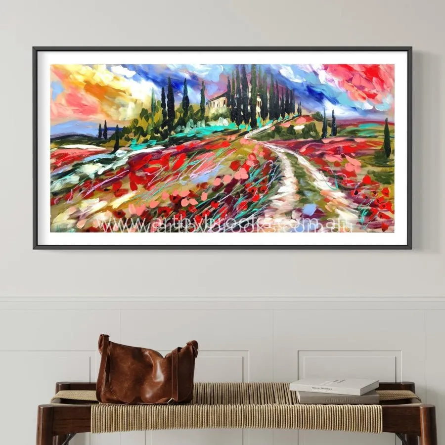 Crimson Tuscany  -art print