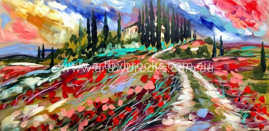 Crimson Tuscany  -art print