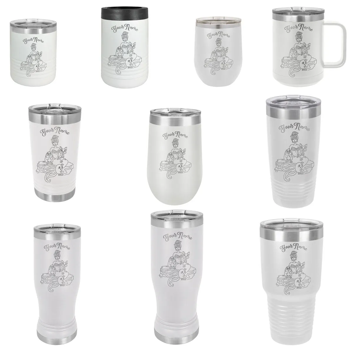 Custom Mermaid Tumbler for Mom (MerMama, Purr-Maid, Fur-Maid )