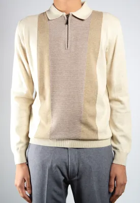 DT 1/4 Zip Textured Front Ottoman Polo Ls