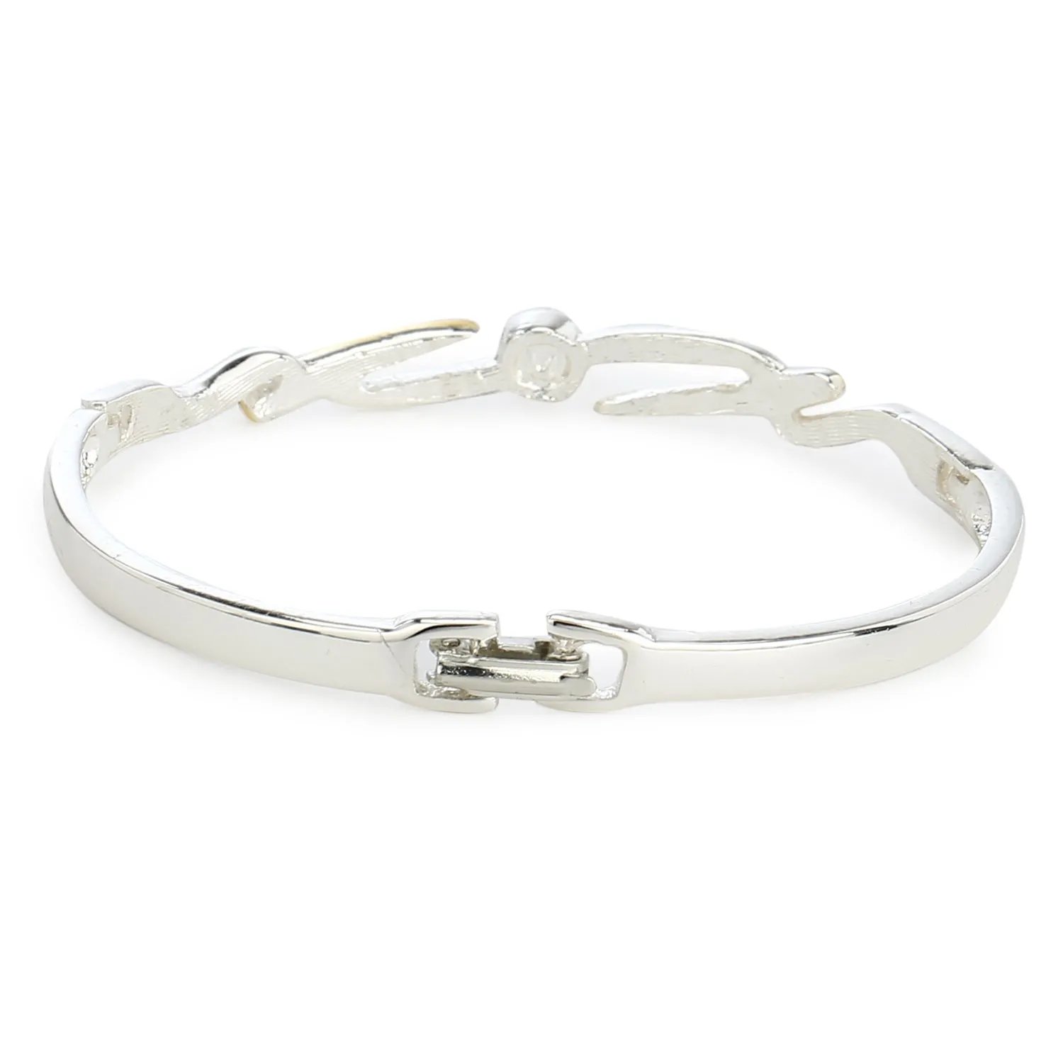 Estele Gold & Rhodium Plated Spike Designer Bracelet For Women