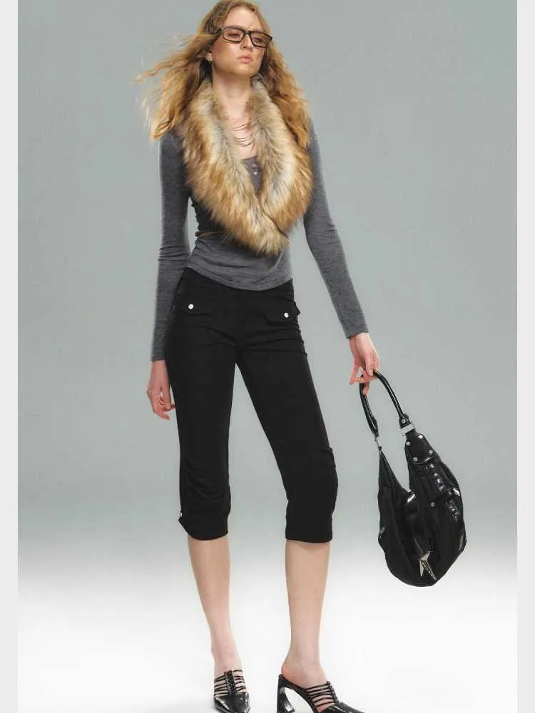 Fake fur lapel【s0000010591】
