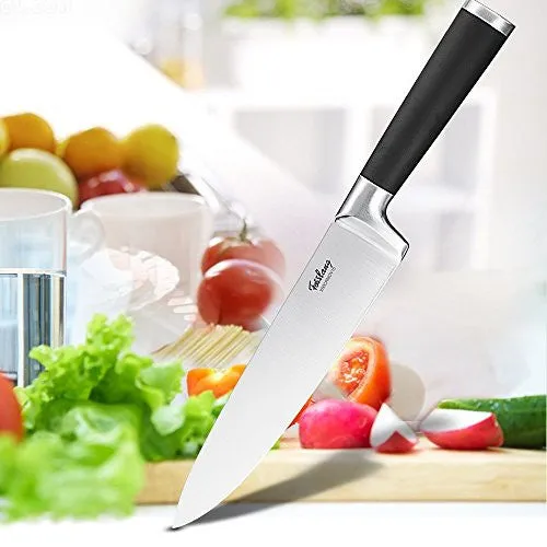 Fasslang 8-inch Blade Abs-handle High-carbon Stainless Steel Chef Knife,anti-slip Multipurpose Use Kitchen Knives