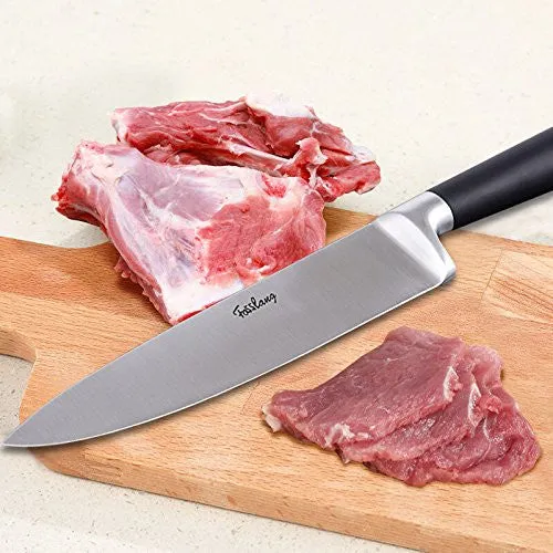 Fasslang 8-inch Blade Abs-handle High-carbon Stainless Steel Chef Knife,anti-slip Multipurpose Use Kitchen Knives