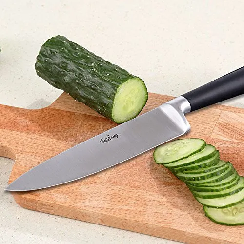 Fasslang 8-inch Blade Abs-handle High-carbon Stainless Steel Chef Knife,anti-slip Multipurpose Use Kitchen Knives