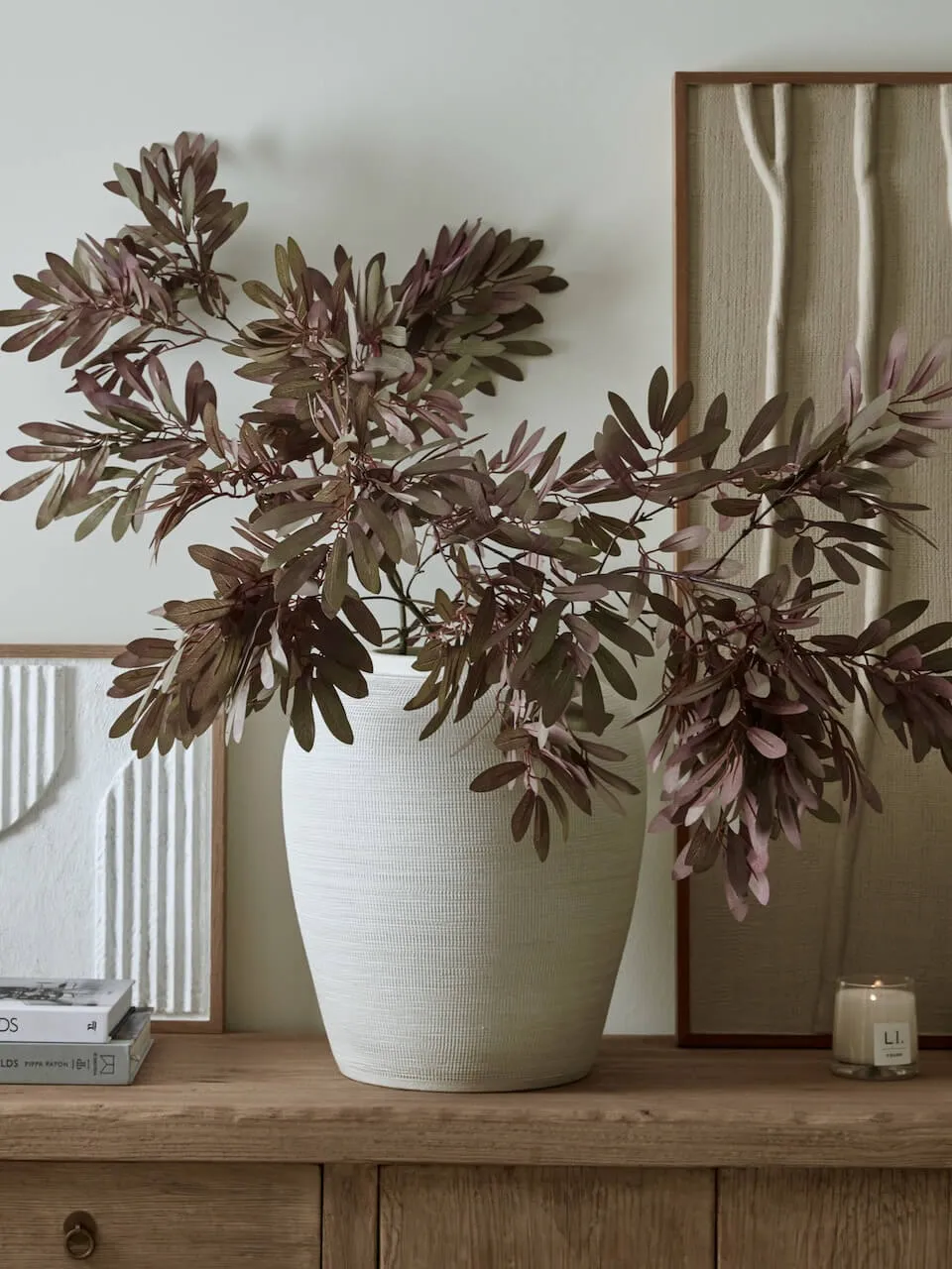 Faux Burgundy Eucalyptus Spray