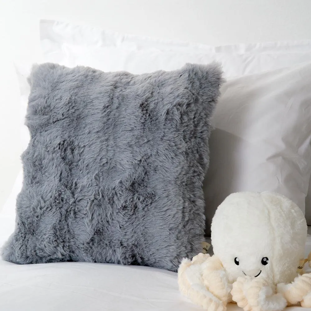Faux Fur Scatter - Light Grey