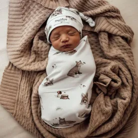 Fox | Snuggle Swaddle & Topknot Set