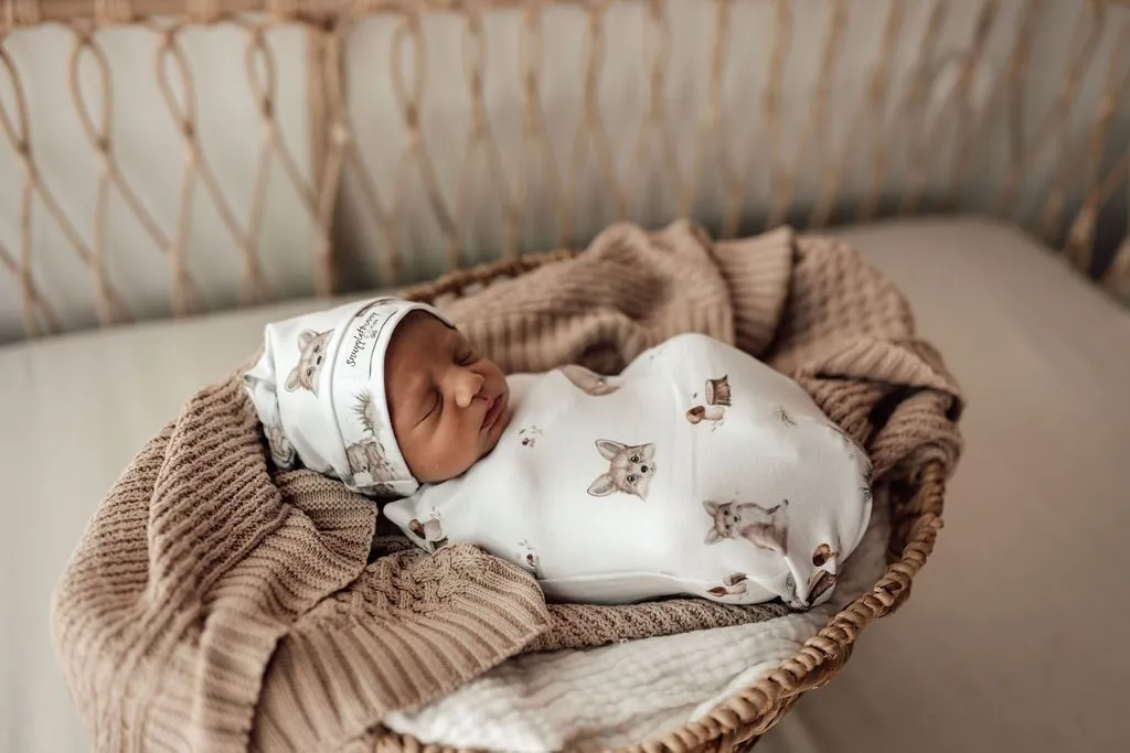 Fox | Snuggle Swaddle & Topknot Set