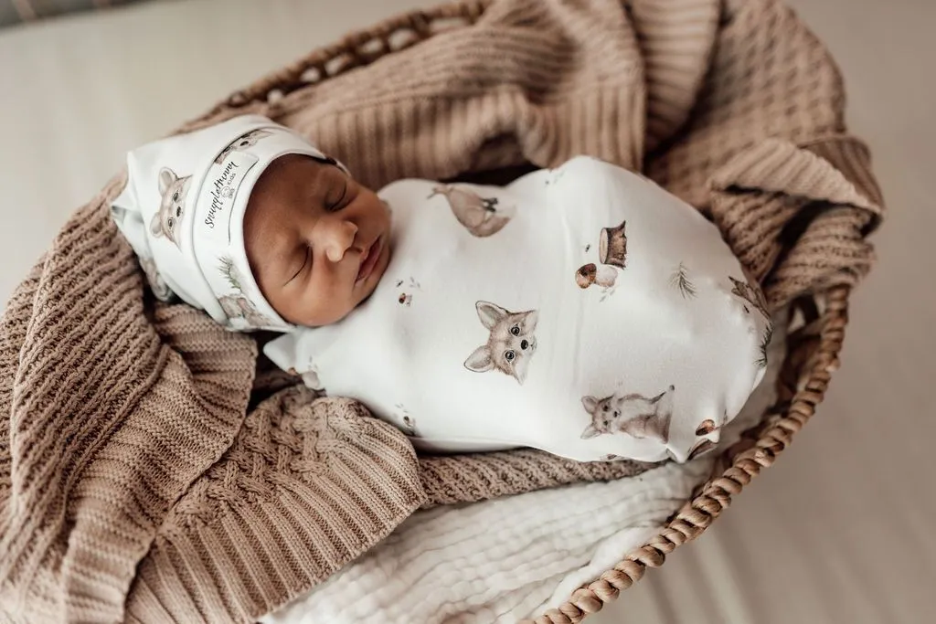 Fox | Snuggle Swaddle & Topknot Set