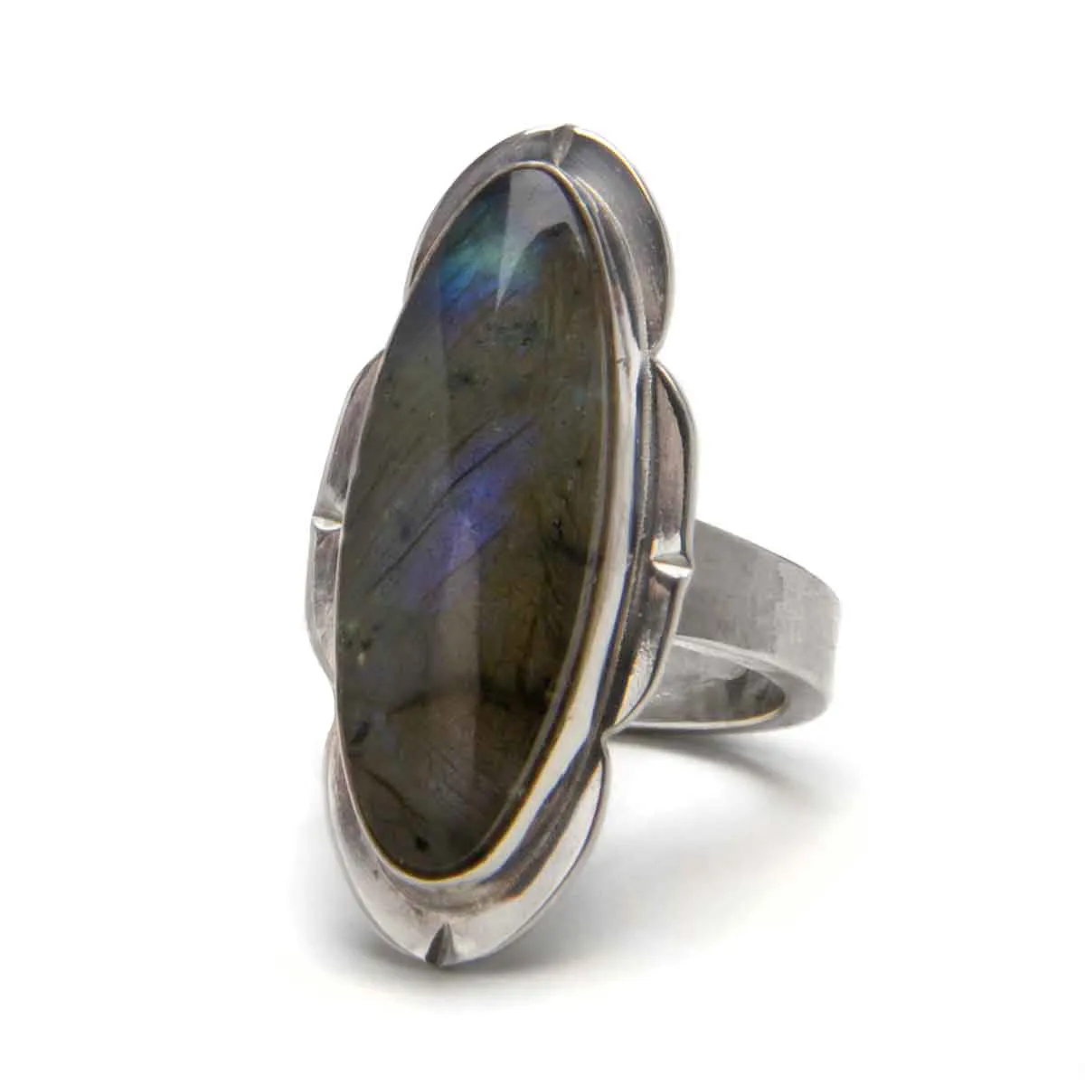 Framed Labradorite Ring