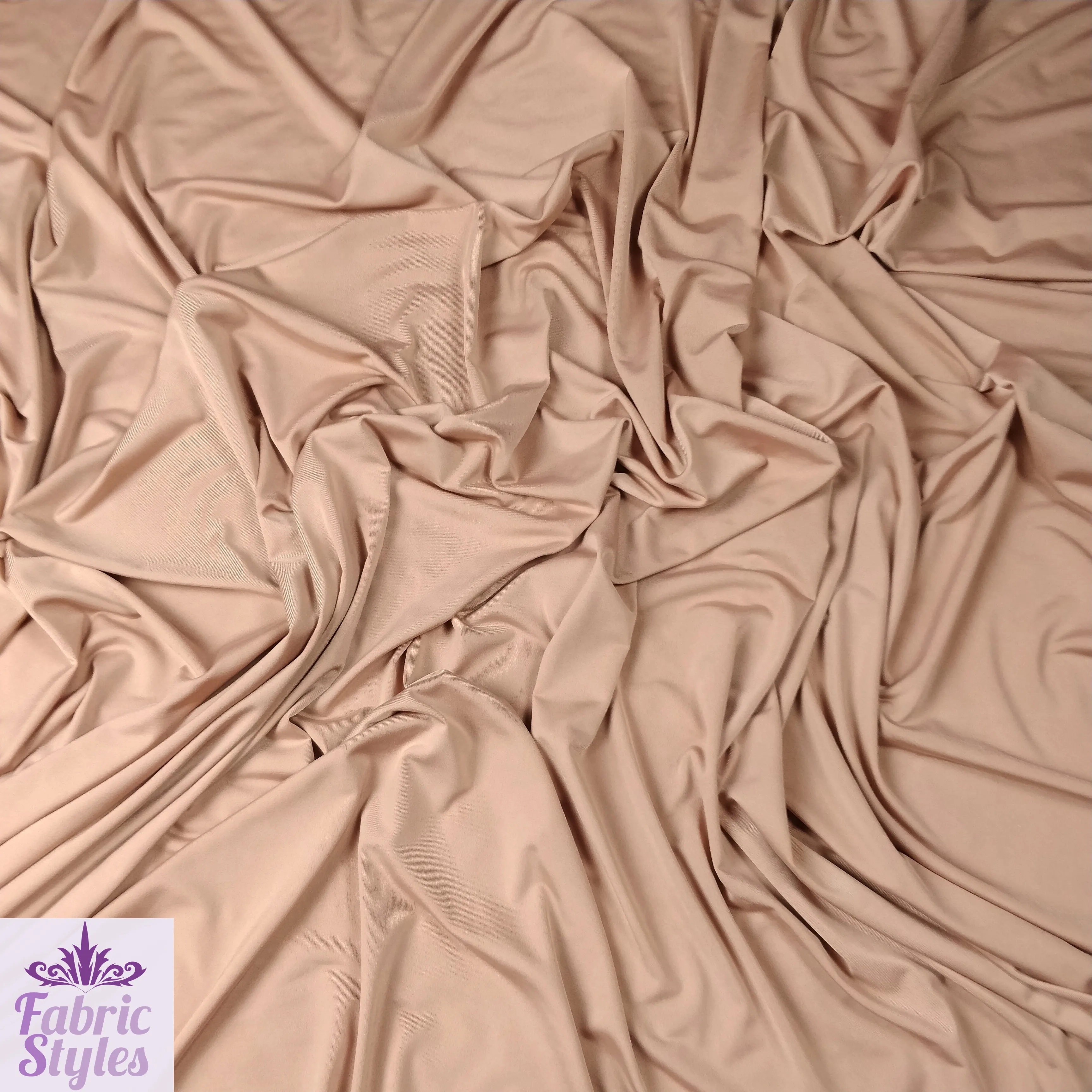 FS115 Solid Plain Soft Touch Fabric Silky Stretch Knit Fabric - More Than 15 Colours