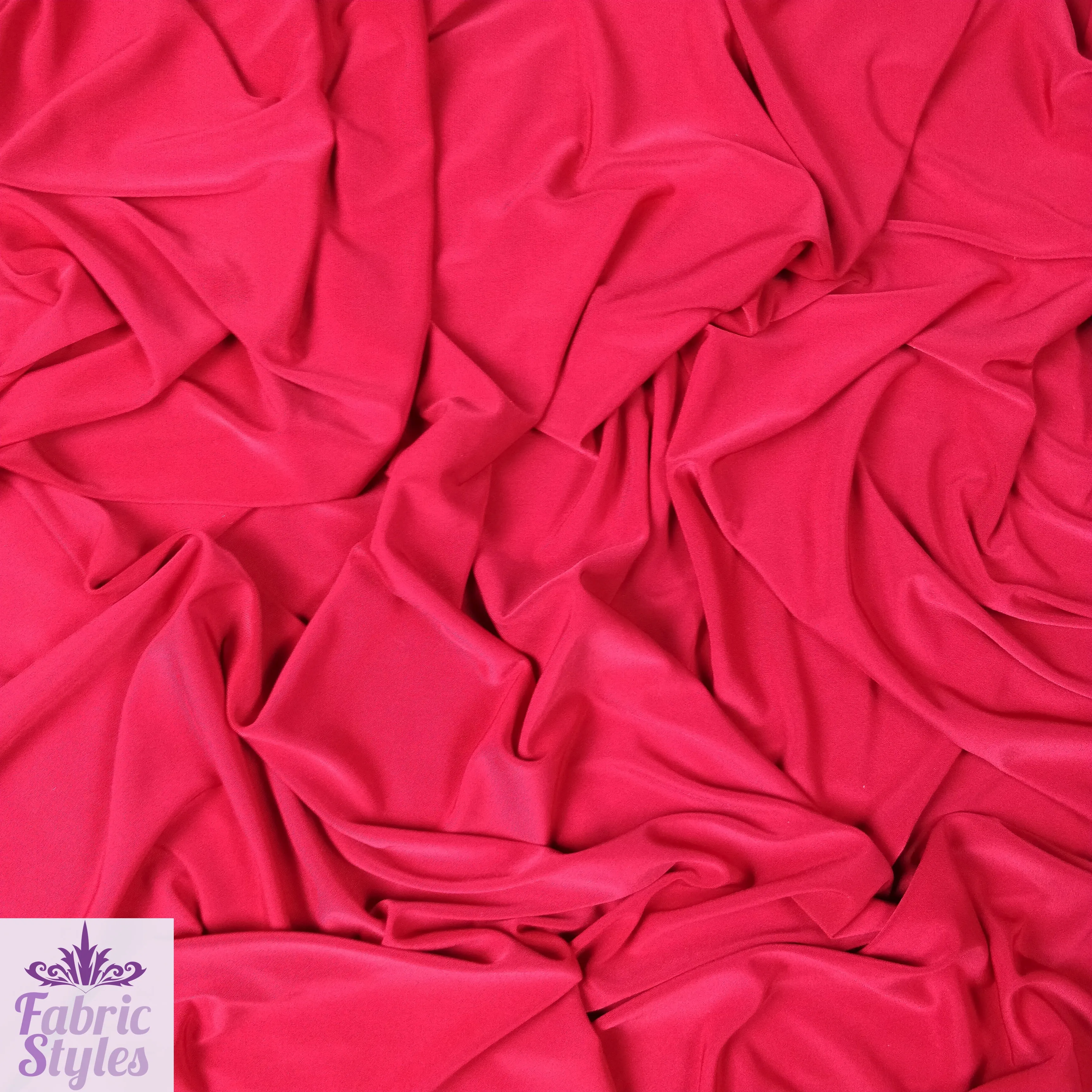 FS115 Solid Plain Soft Touch Fabric Silky Stretch Knit Fabric - More Than 15 Colours