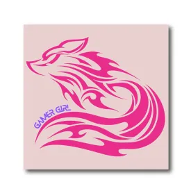 Gamer Girl Pink Fox- Custom Photo Tile