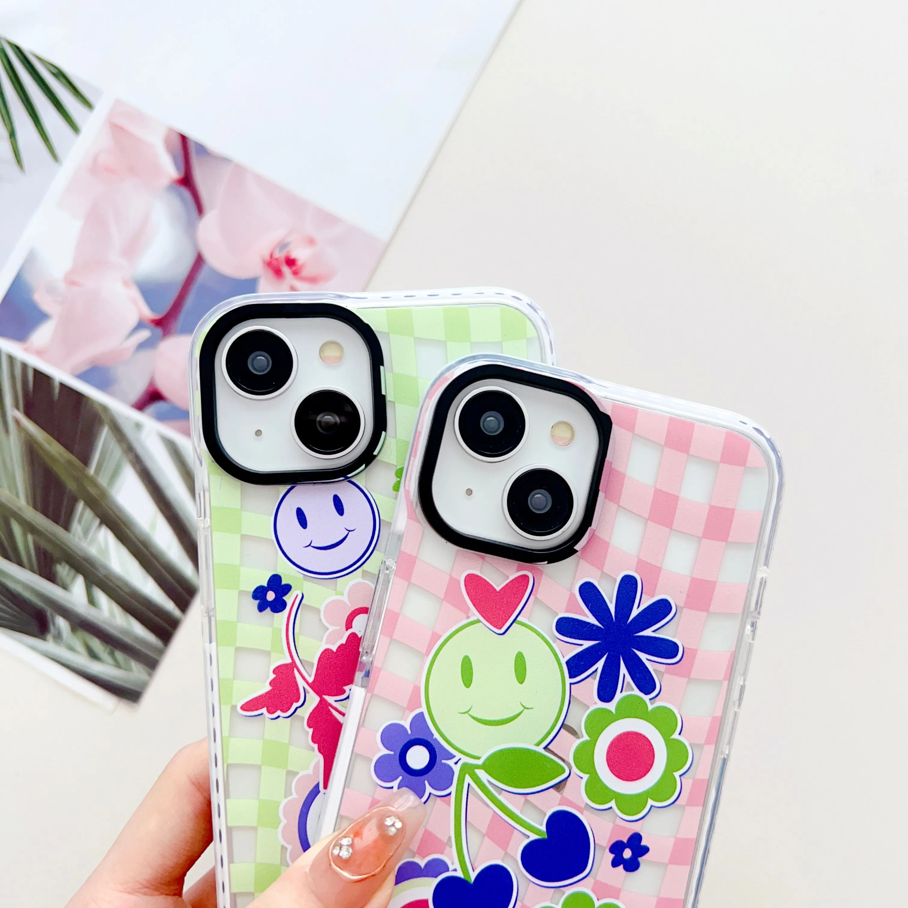 Groovy Stickers Designer Impact Proof Silicon Phone Case for iPhone