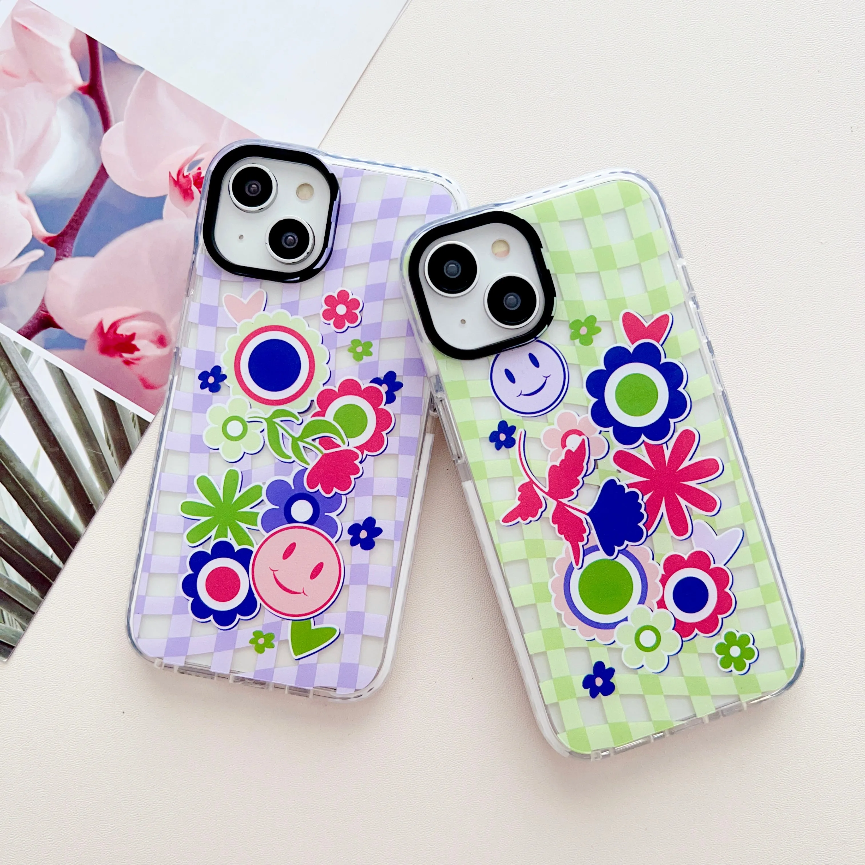 Groovy Stickers Designer Impact Proof Silicon Phone Case for iPhone
