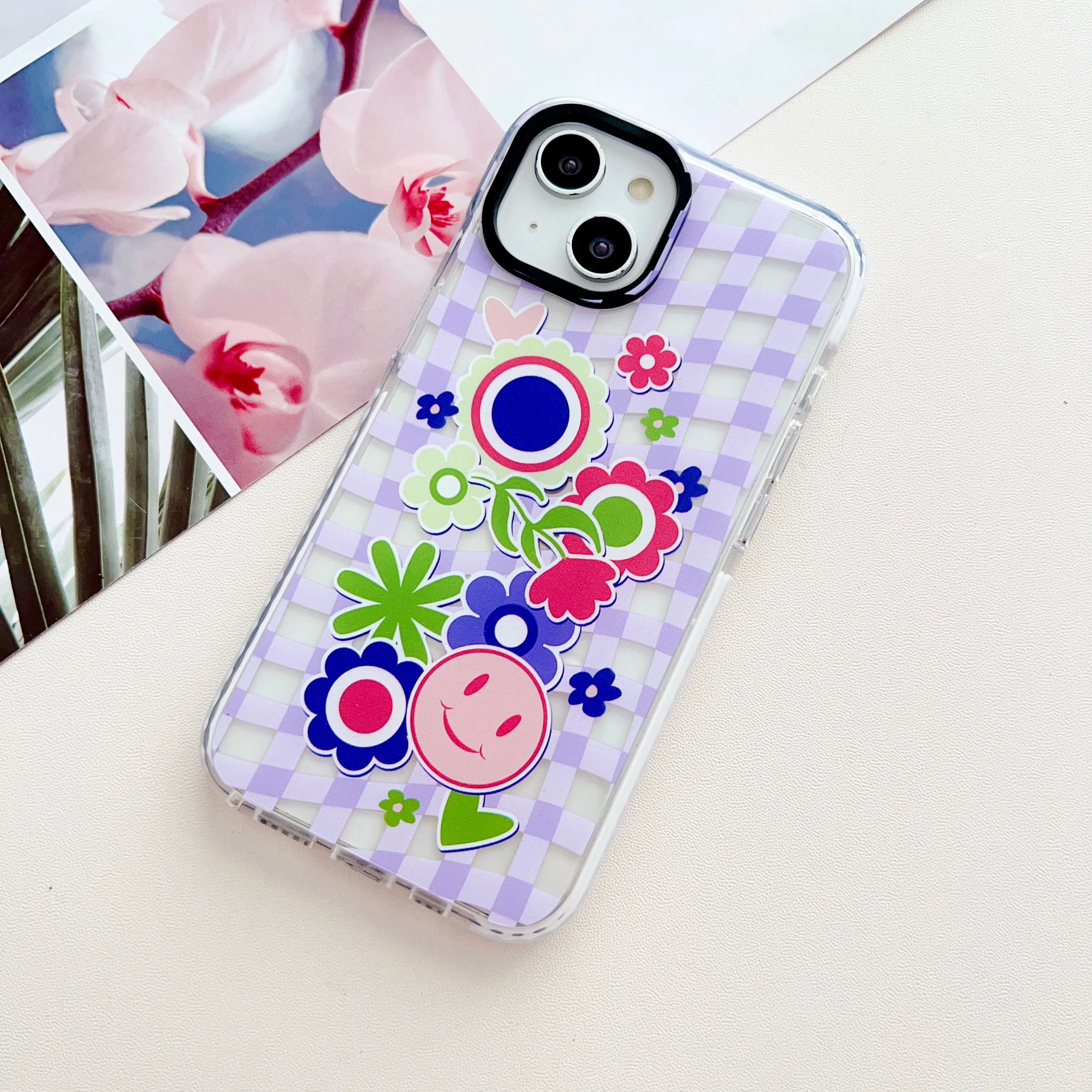 Groovy Stickers Designer Impact Proof Silicon Phone Case for iPhone