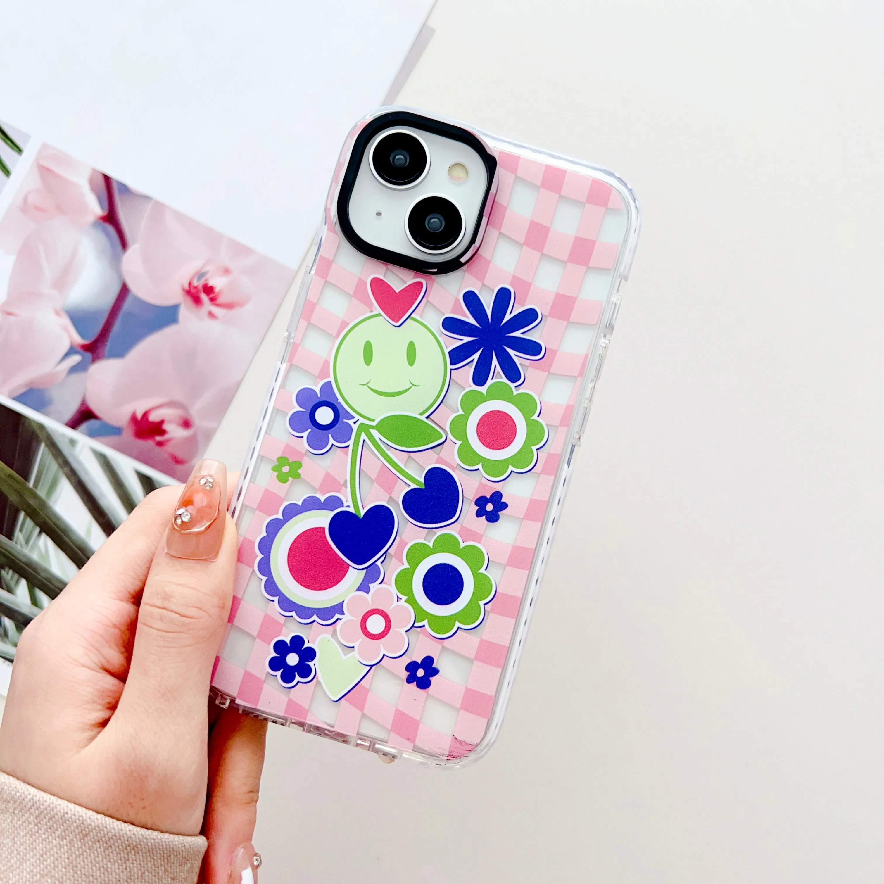 Groovy Stickers Designer Impact Proof Silicon Phone Case for iPhone