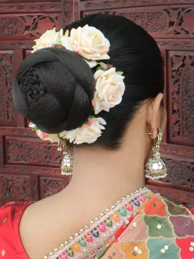 Gul Artificial Flowers Hair Bun Bridal Gajra